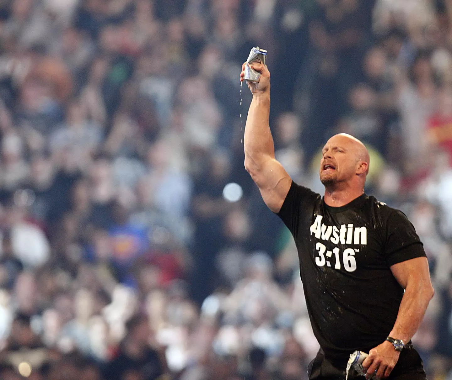 The stars appear to be aligning for a Stone Cold Steve Austin WrestleMania return. Image: Getty