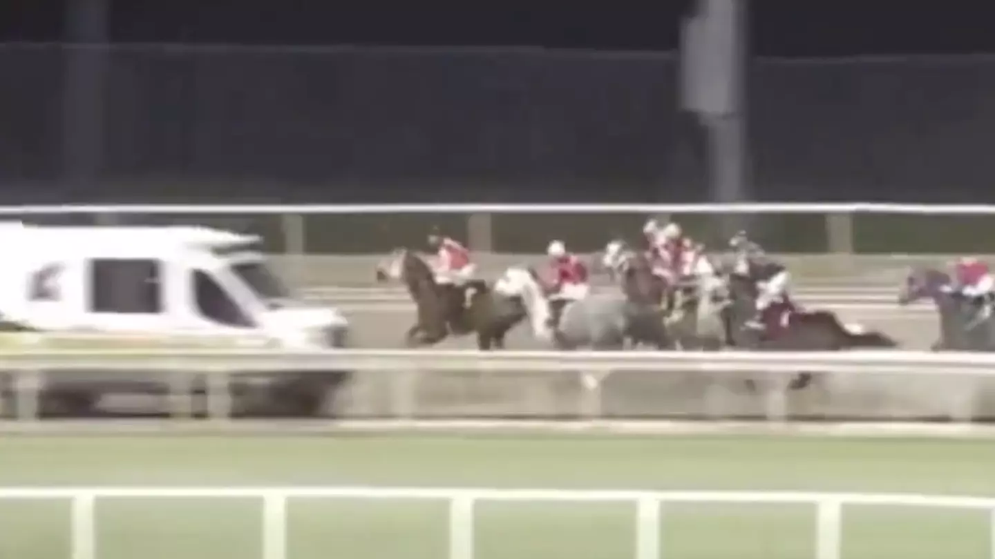 Horse Race Abandoned After Jockeys Forced To Avoid Oncoming Ambulance