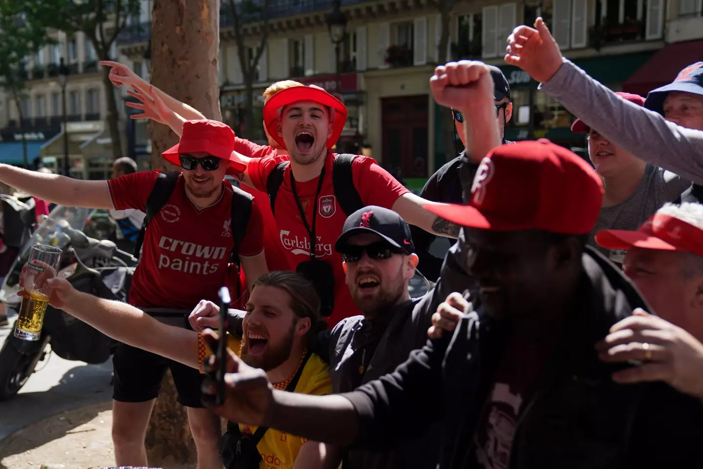 Many have turned up in Paris to soak up the atmosphere. Image: PA Images