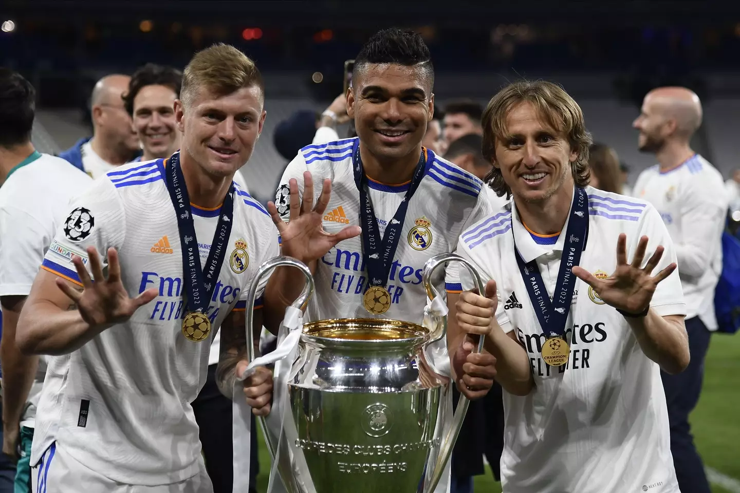 Kroos, along with Casemiro and Luka Modric, has won the Champions League five times in all. Image: Alamy