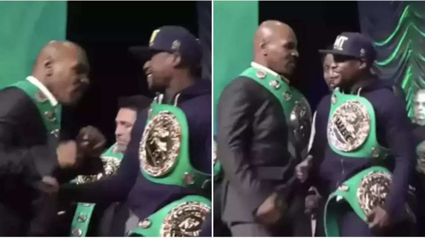 Mike Tyson once took a swing at Floyd Mayweather during official ceremony
