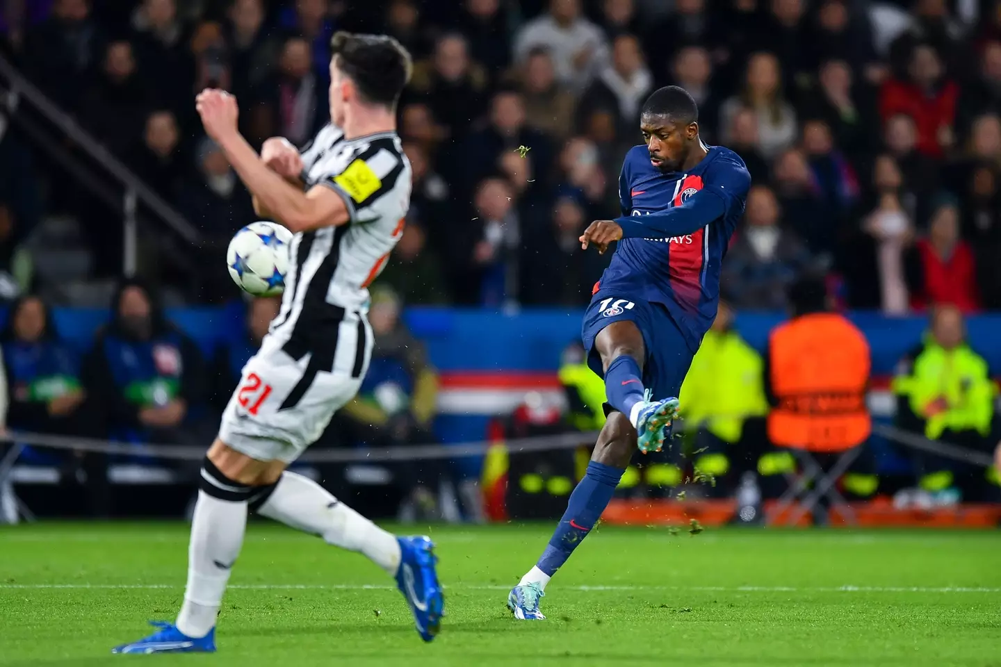Livramento was judged to have handled Dembele's cross. (Image