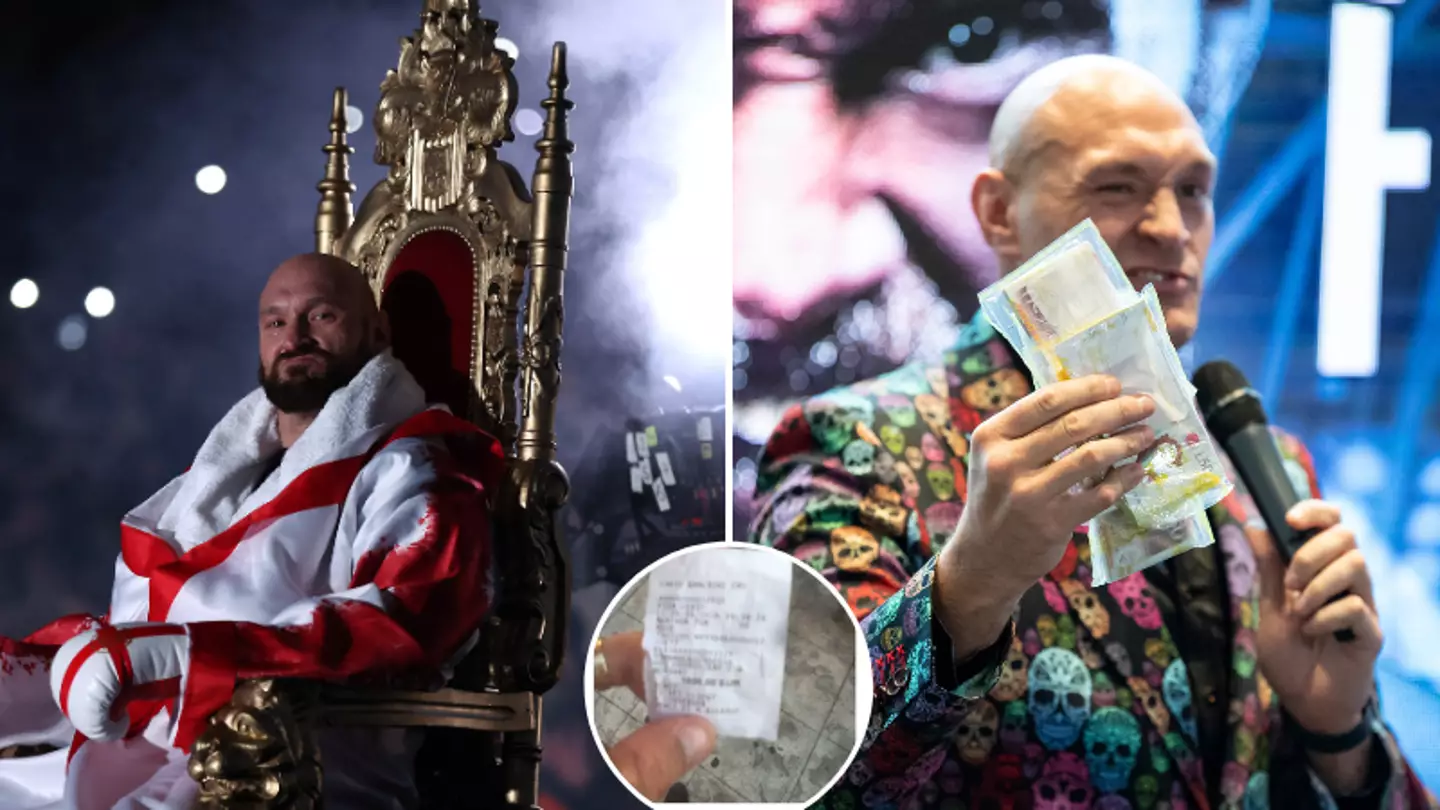 Tyson Fury once posted bar bill to show how much money he spent on fans in one night