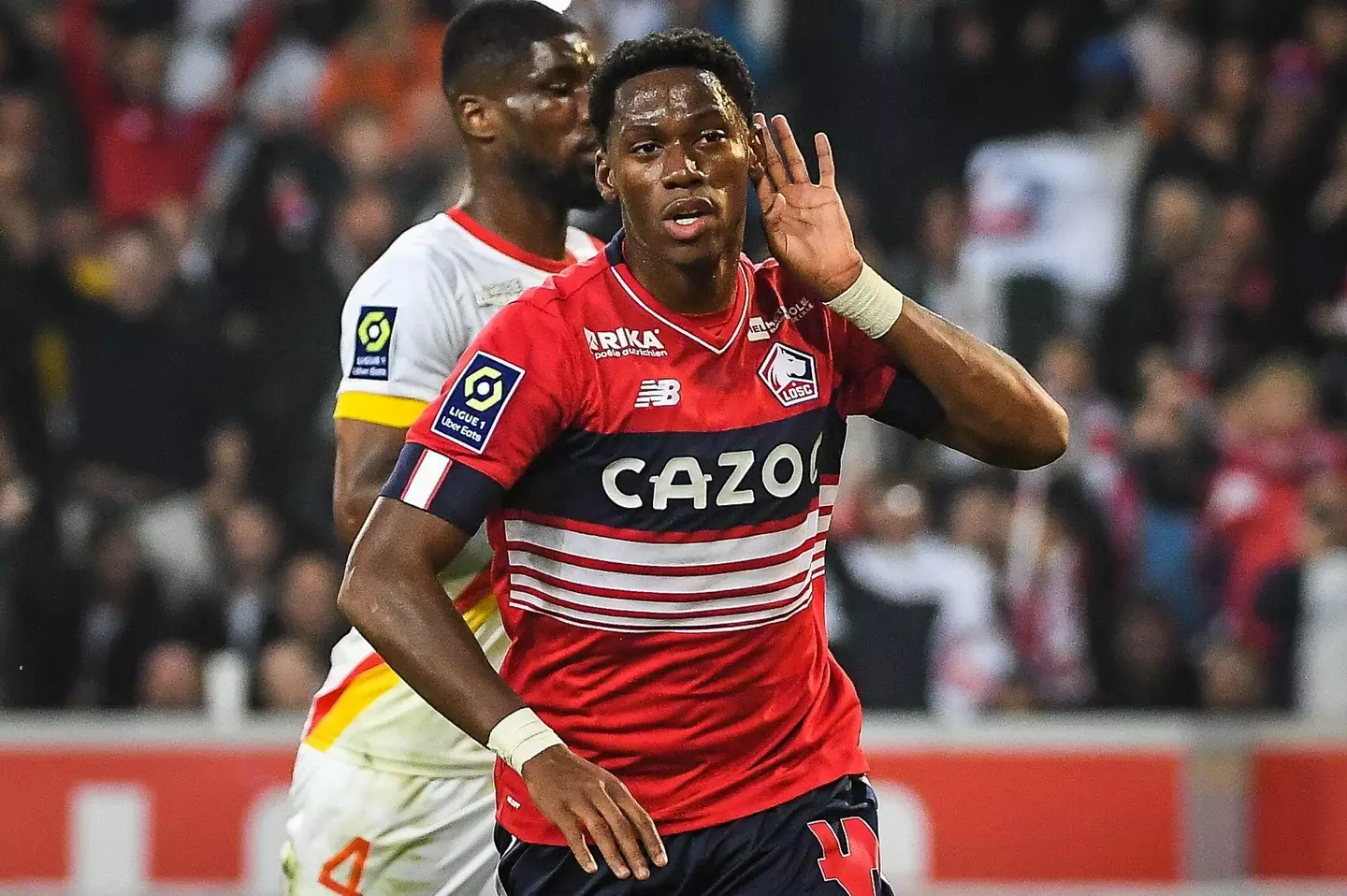 Lille's Jonathan David in action (