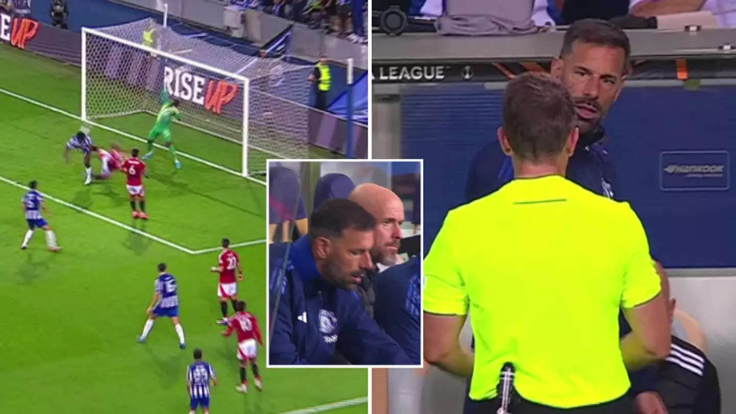 Ruud van Nistelrooy appears to make bizarre request to referee just moments after Man Utd concede second goal to FC Porto