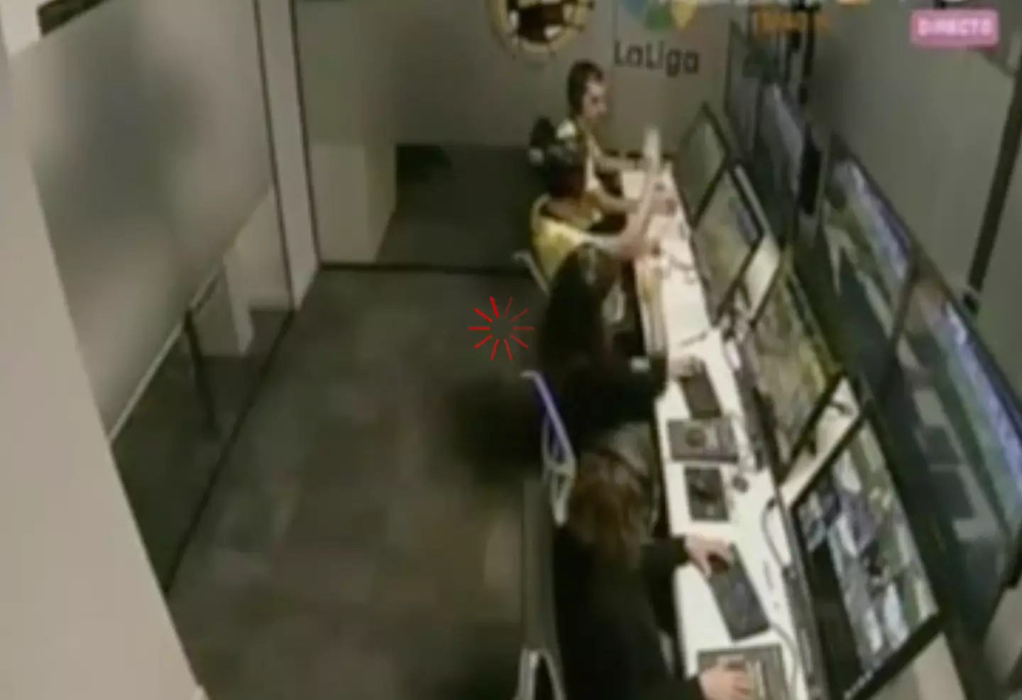 Montero high-fiving colleagues after Real Madrid conceded a goal. Image: MARCA