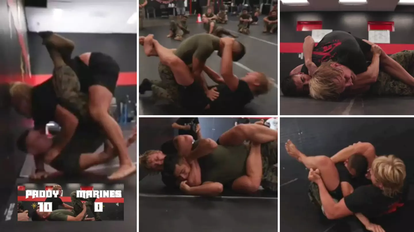 UFC star Paddy Pimblett mauls 10 marines in a row in incredible video, every single one tapped out