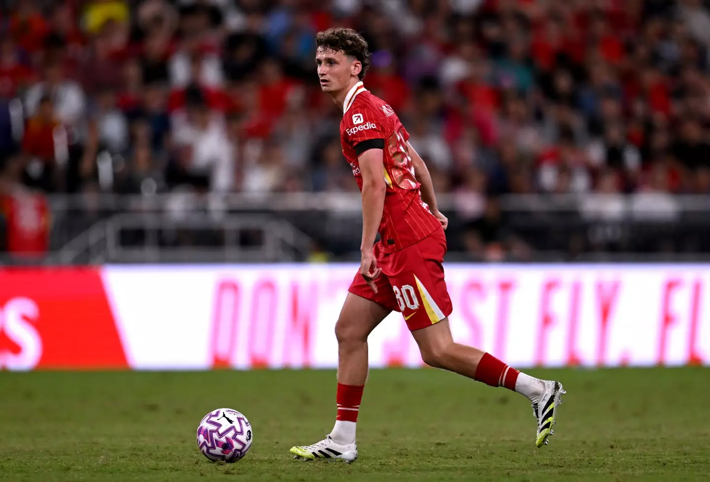 Tyler Morton in action against AC Milan. Image: Getty