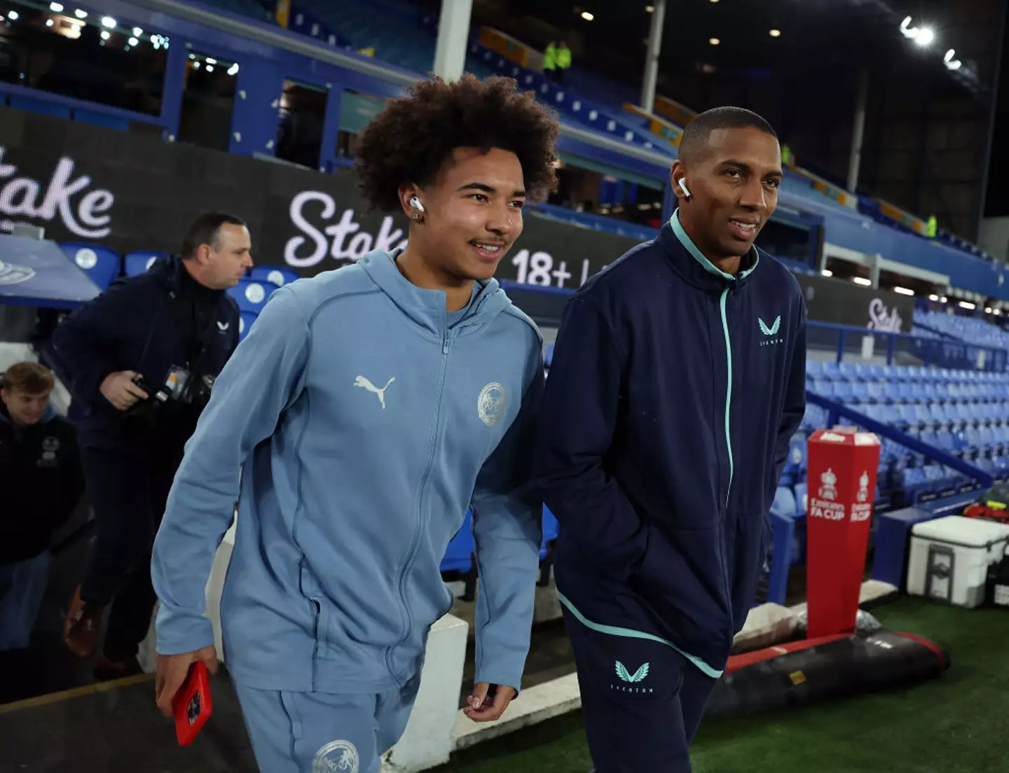 Ashley and Tyler Young at Goodison Park (Credit:Getty)