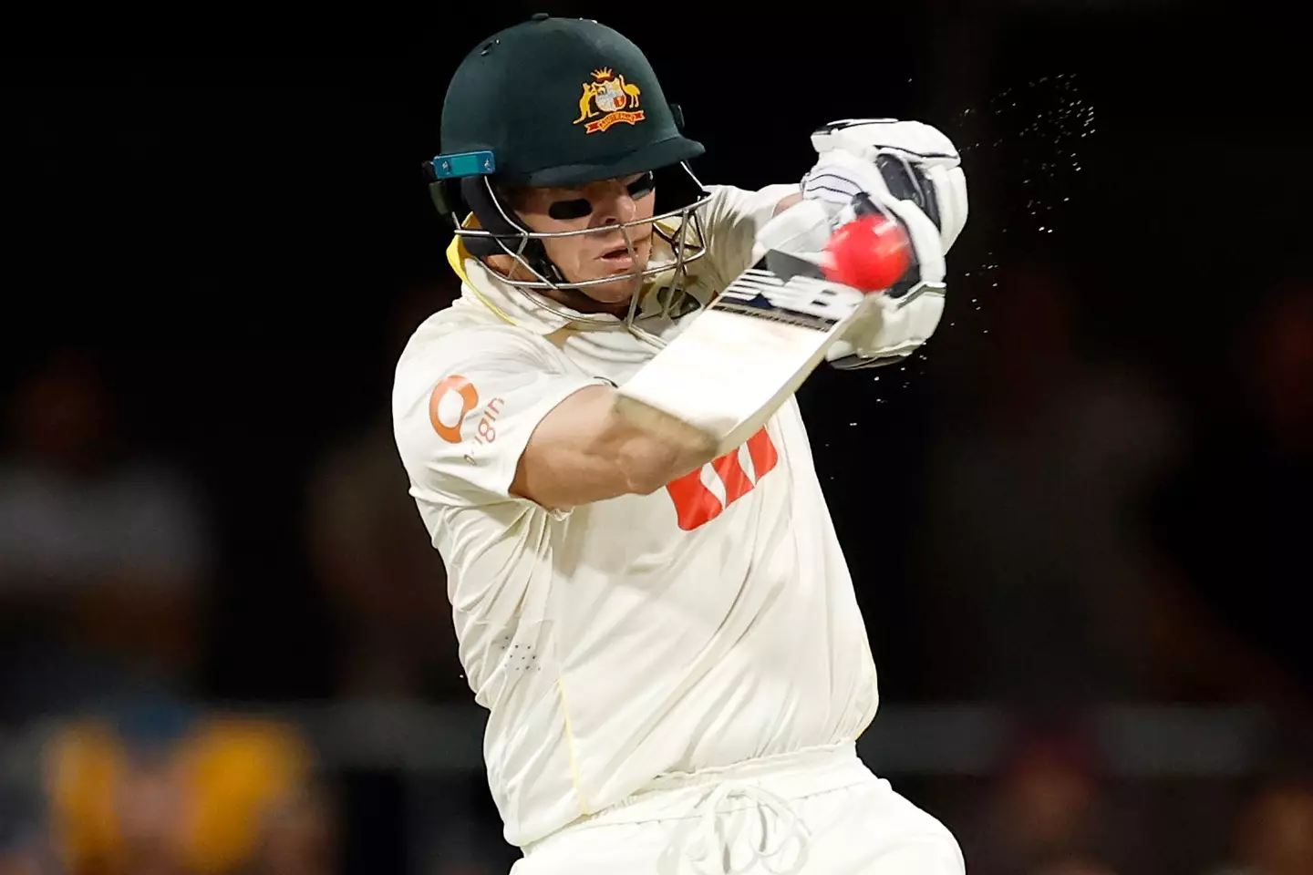 Steve Smith at the crease on day four of the Ashes Test (Image: Getty)