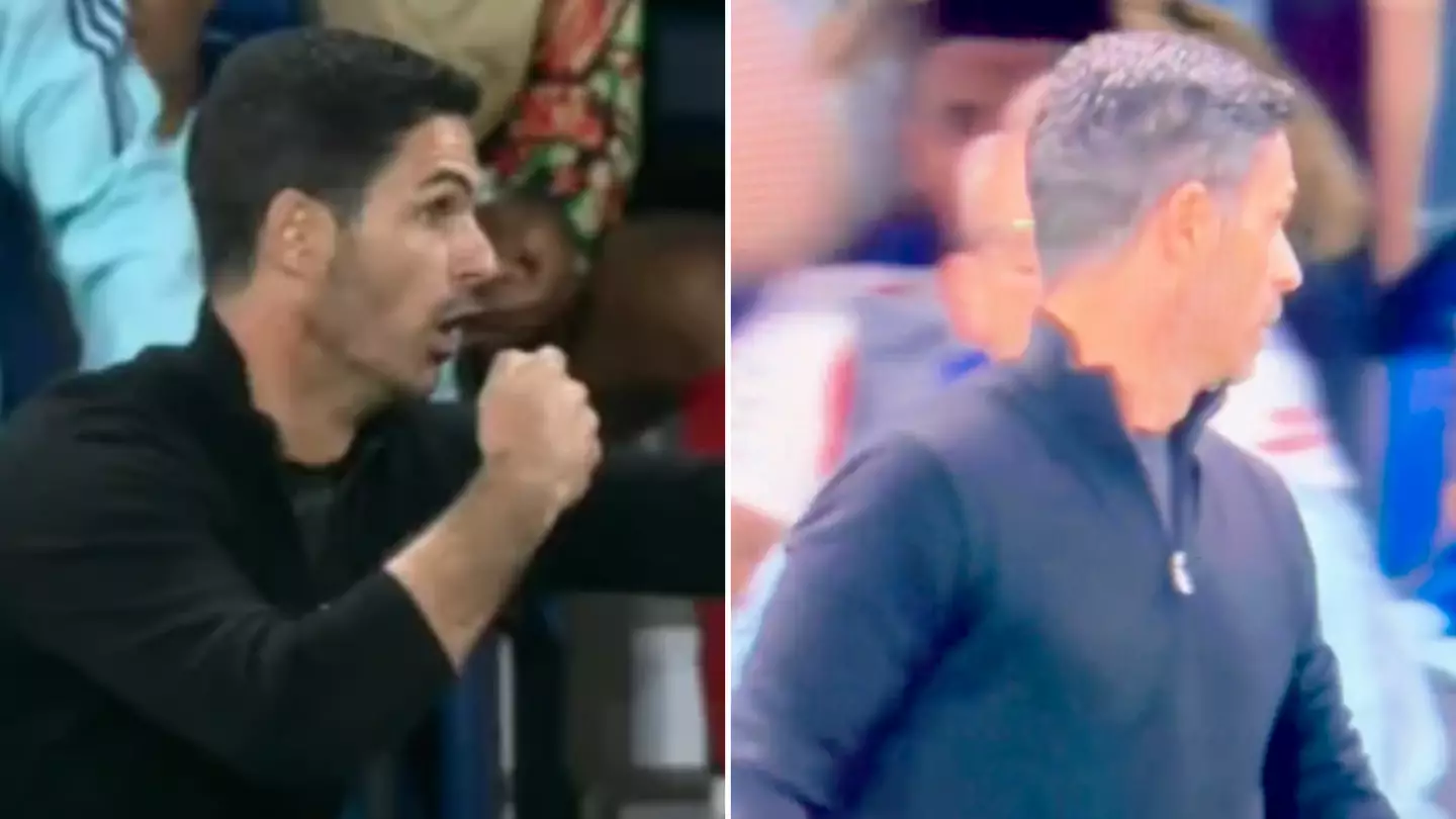 Mikel Arteta risked getting himself in trouble after 'mocking' the referee in Arsenal's Champions League game against Atalanta