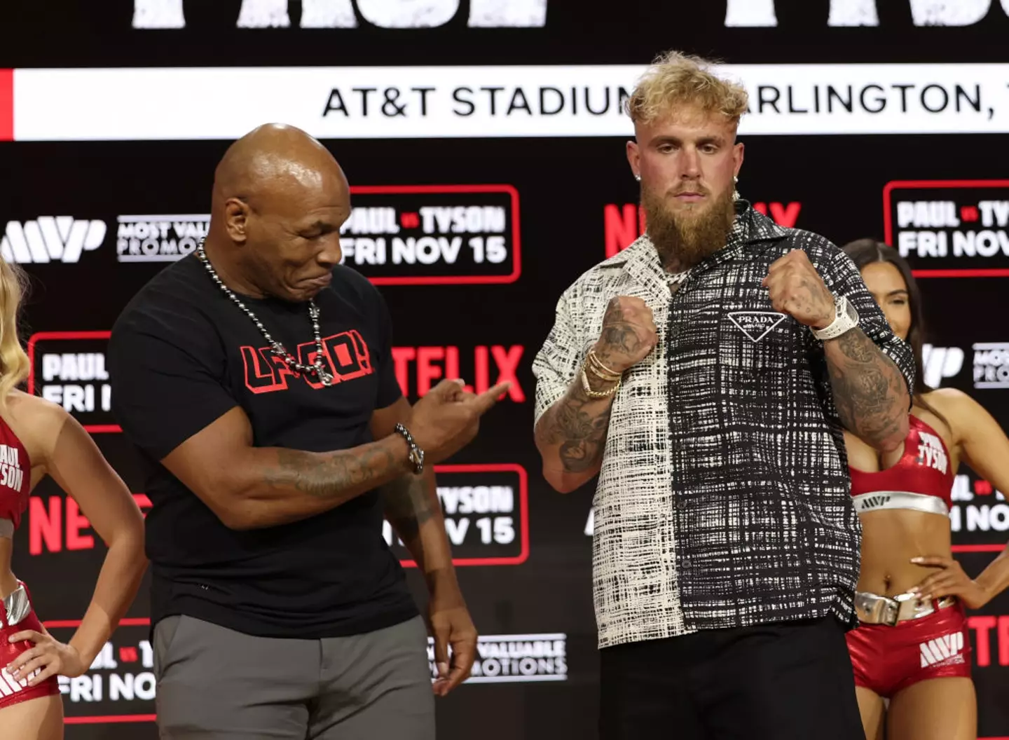 Mike Tyson and Jake Paul will finally fight on Friday (Image: Getty)