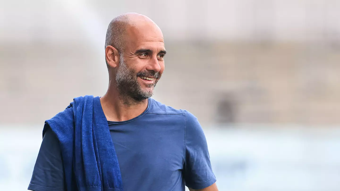 Pep Guardiola in pre-season with Manchester City.