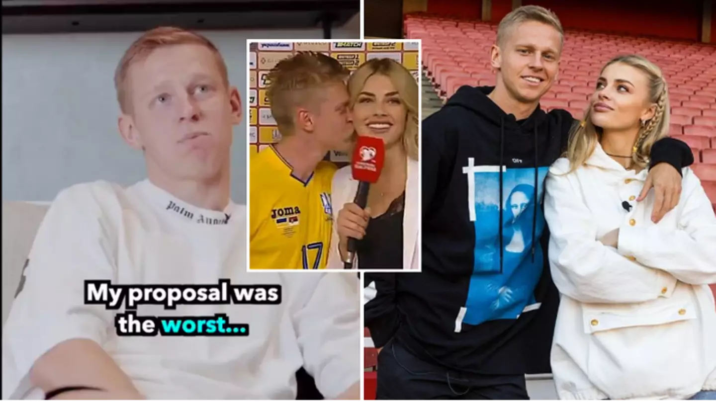 Arsenal's Oleksandr Zinchenko calls his marriage proposal to wife Vlada 'the worst ever'