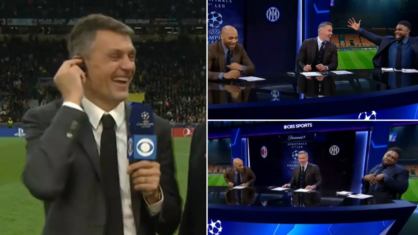 Henry, Carragher and Richards turned into fanboys as Maldini joined CBS coverage, they were starstruck