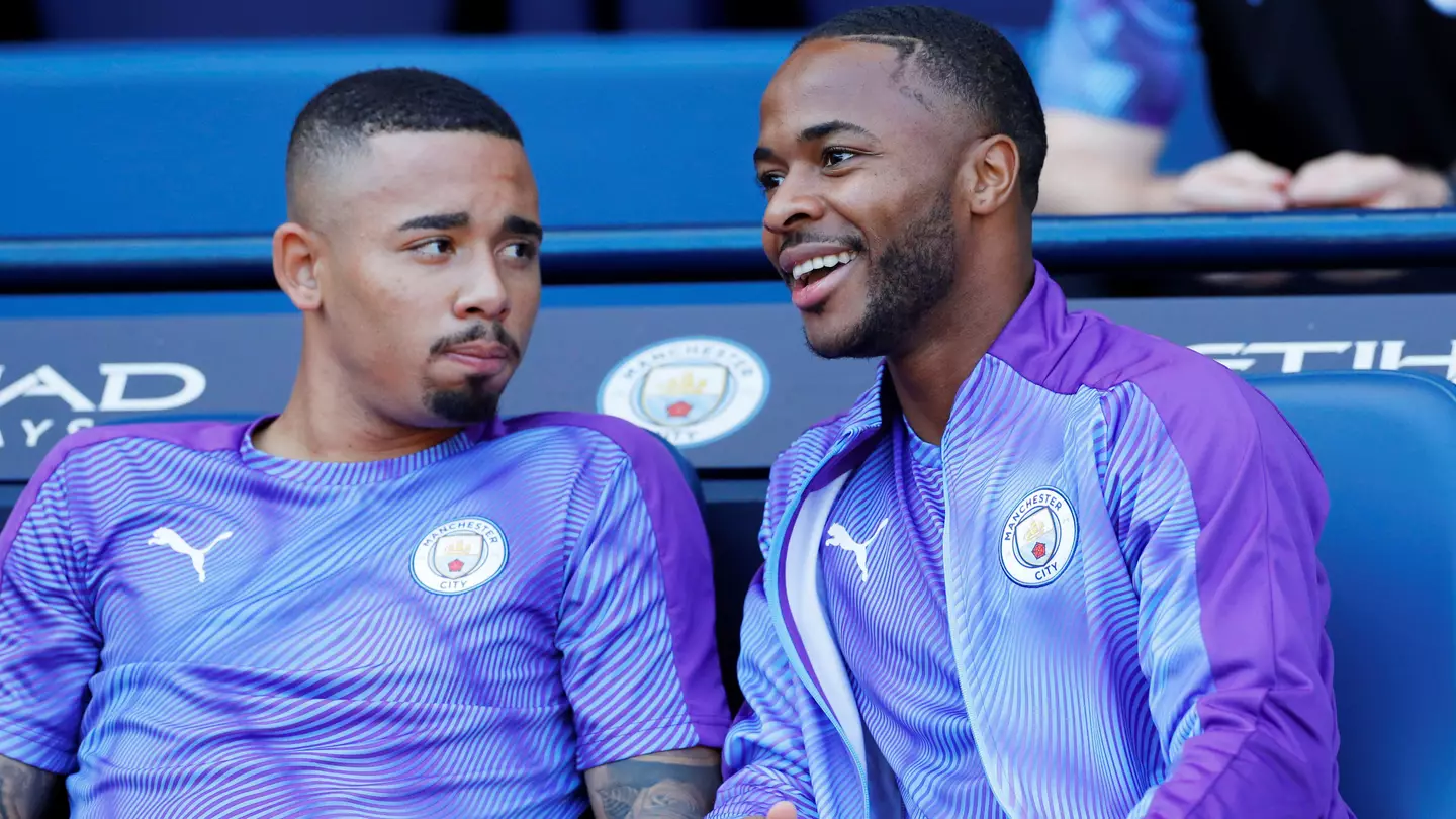 Manchester City forwards Raheem Sterling and Gabriel Jesus