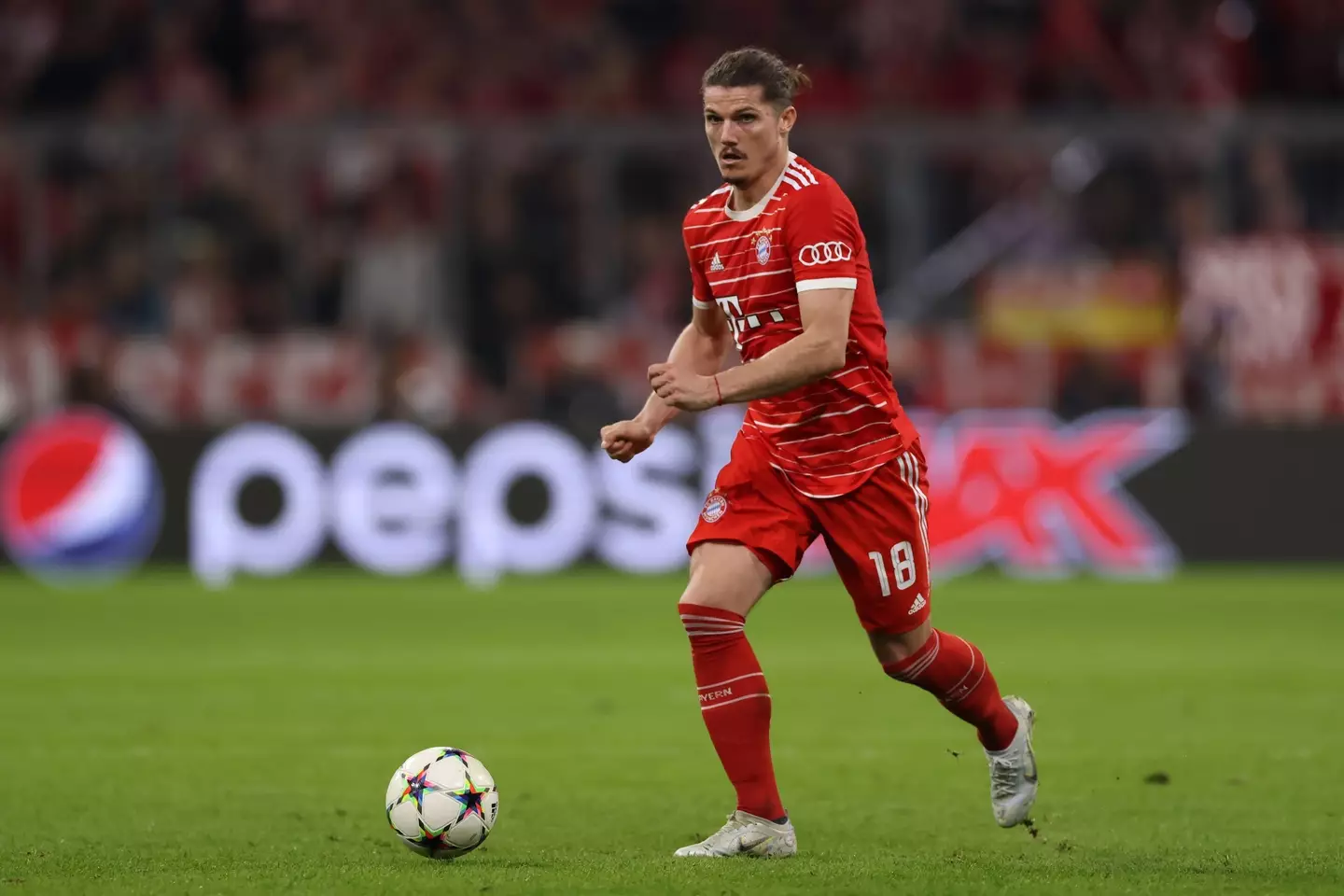 Marcel Sabitzer in action for Bayern Munich. Image: Alamy