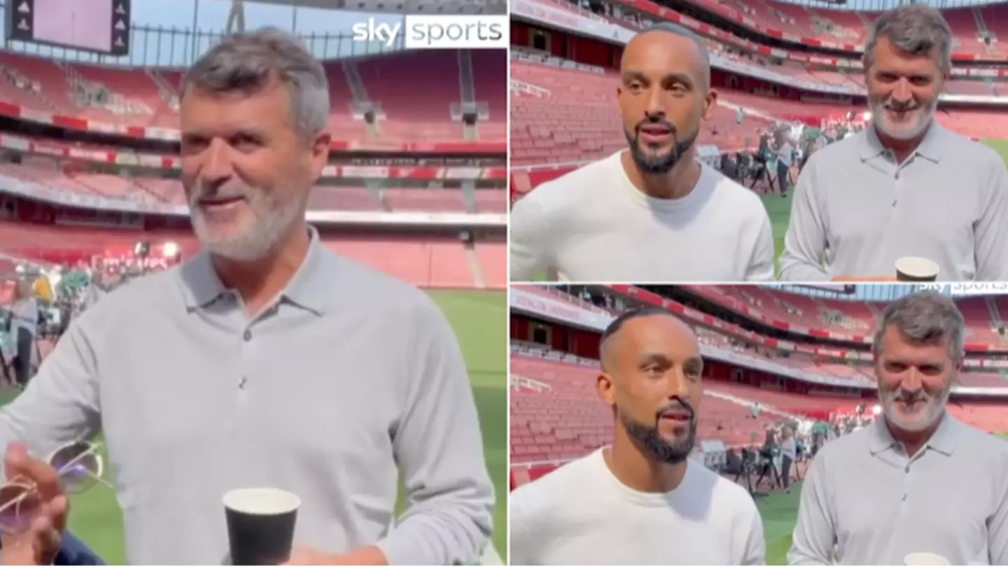 Roy Keane produces hilarious reaction after Theo Walcott claimed Arsenal are a bigger club than Man United
