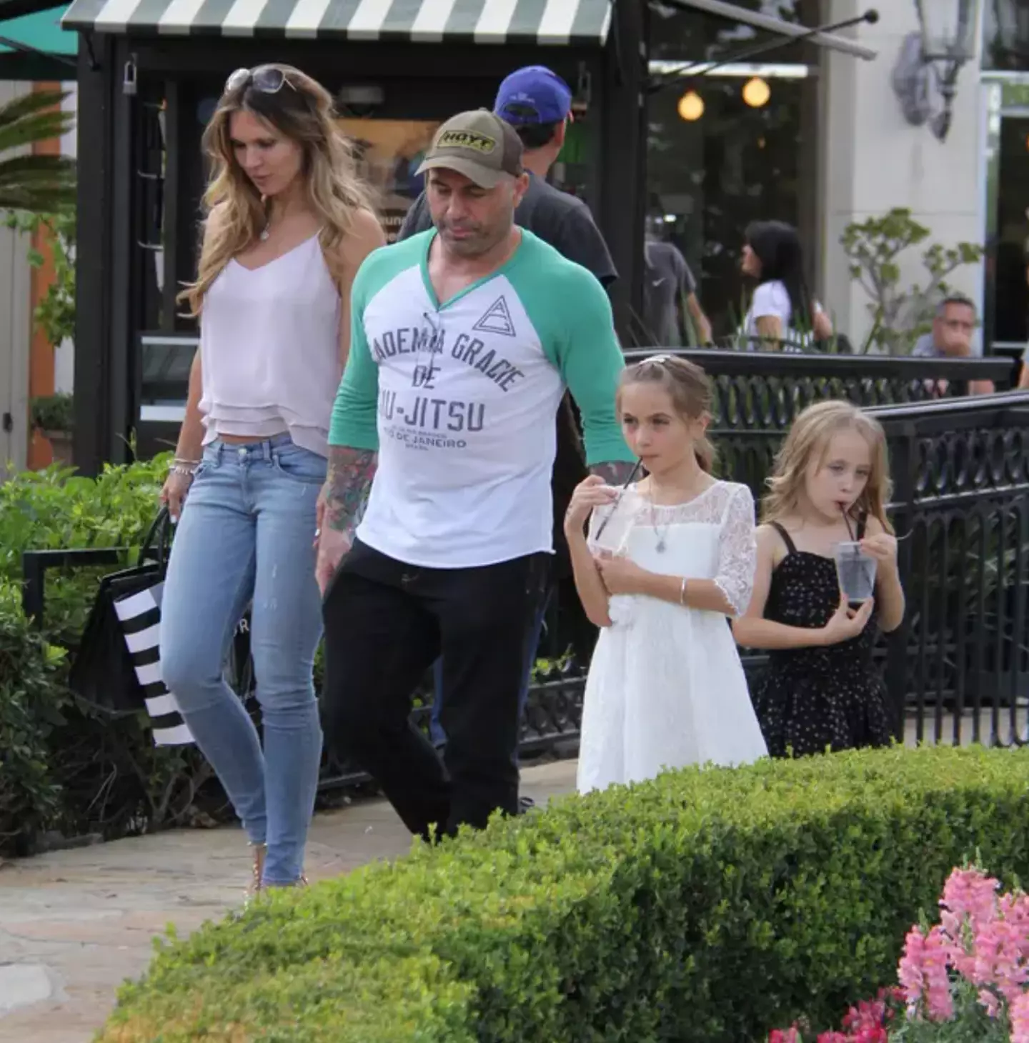 Joe Rogan with his family in 2015.