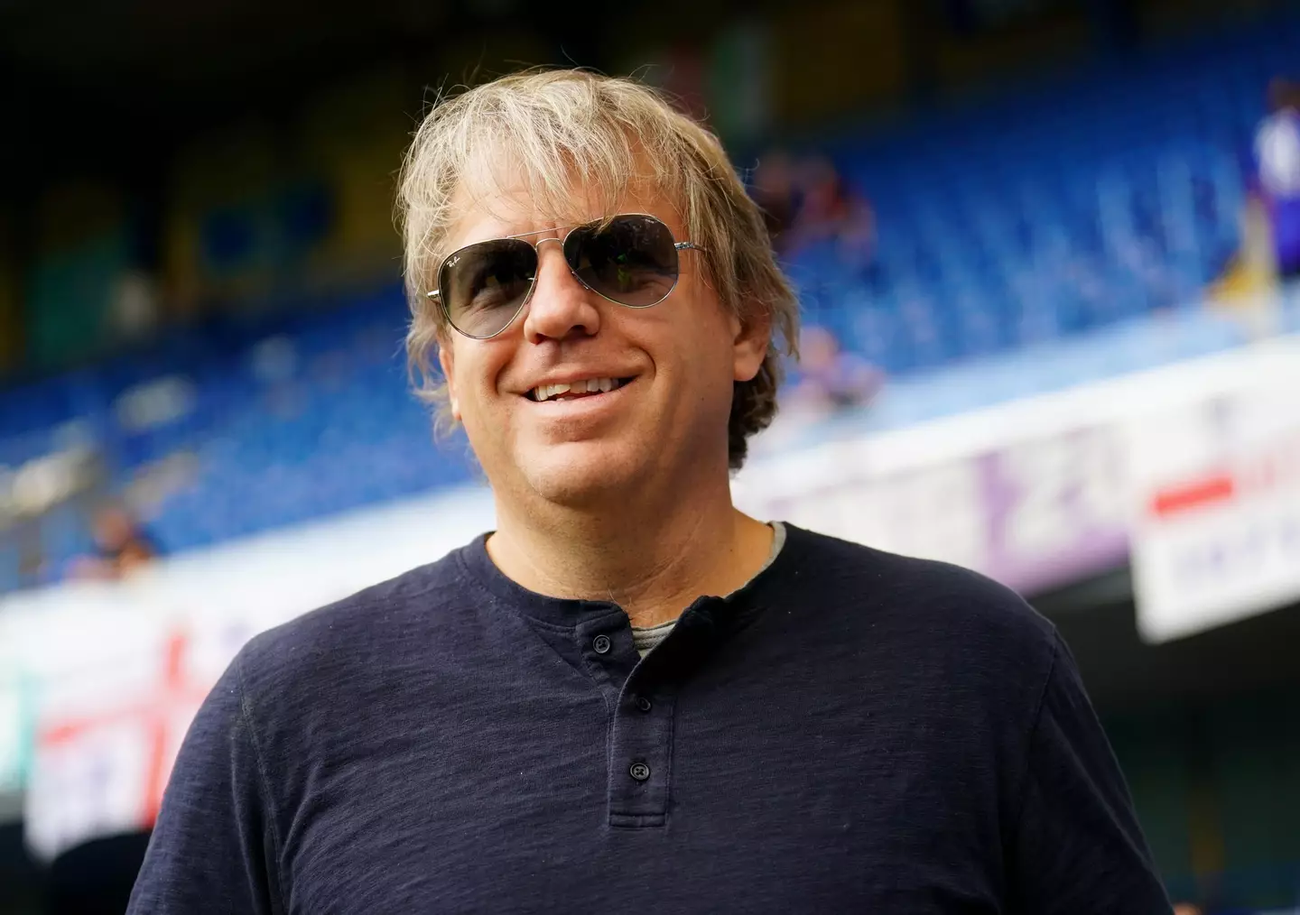 Todd Boehly, part of the consortium that owns Chelsea, at Stamford Bridge. (Alamy)