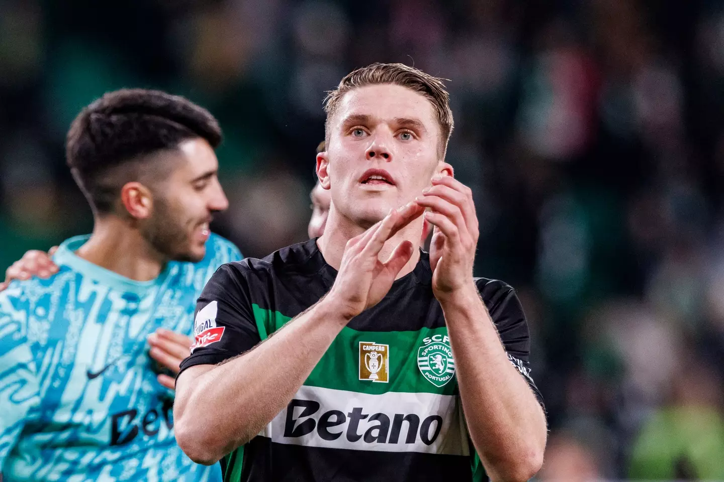 Viktor Gyokeres is one of four strikers United are keeping tabs on. Image: Getty