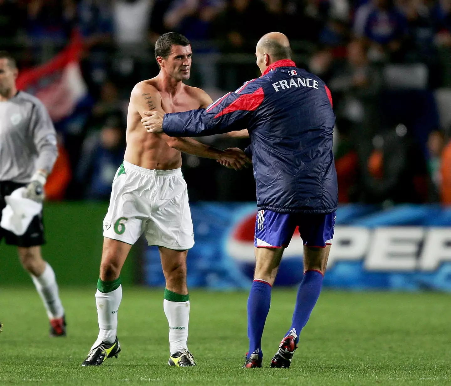 Roy Keane and Zinedine Zidane following Ireland vs France- (credit: Getty)