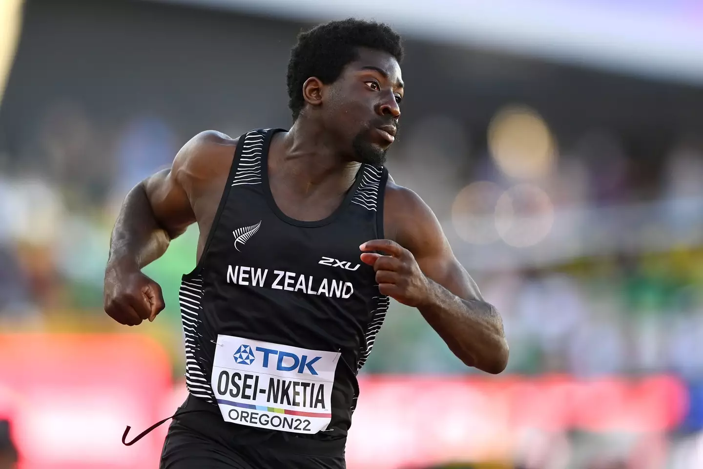Eddie Osei-Nketia is New Zealand's record holder in the 100 and 200 metres. Image credit: Getty