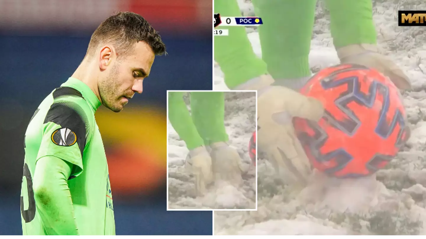 Igor Akinfeev wasn't allowed to take goal kick on a pile of snow this weekend