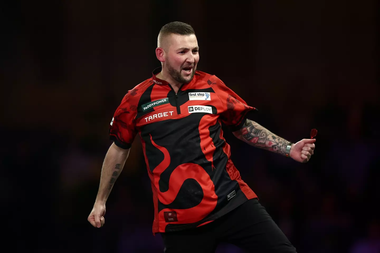 Nathan Aspinall was taken to hospital before his opening match of the Bahrain Masters. Image: Getty