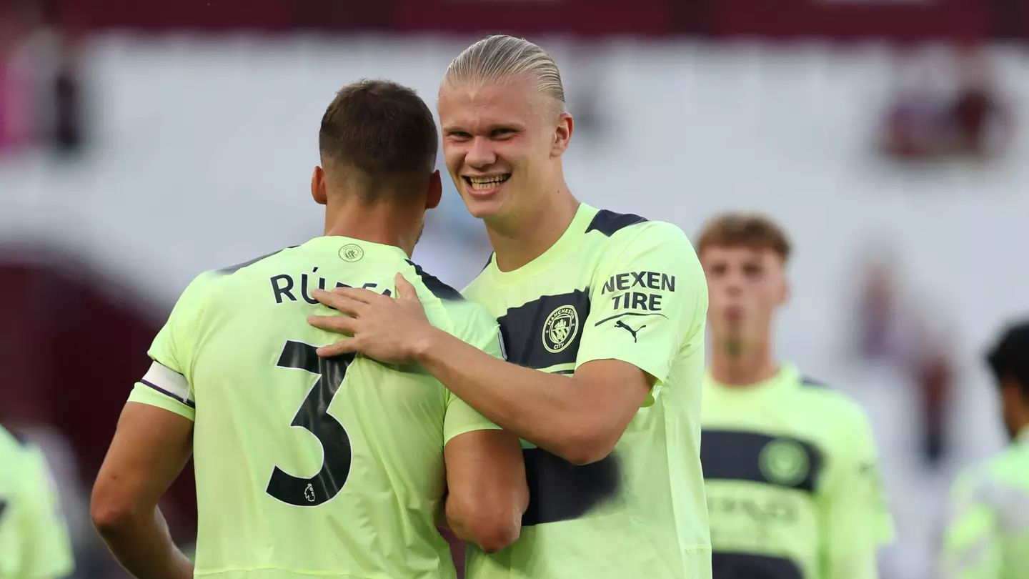 Erling Haaland and Ruben Dias (PA Images / Alamy)