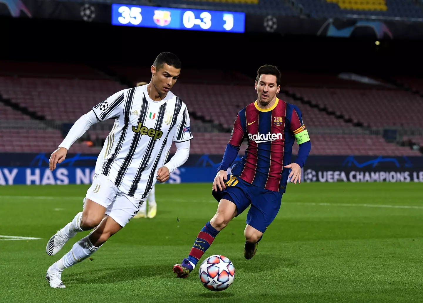 Cristiano Ronaldo and Lionel Messi. (