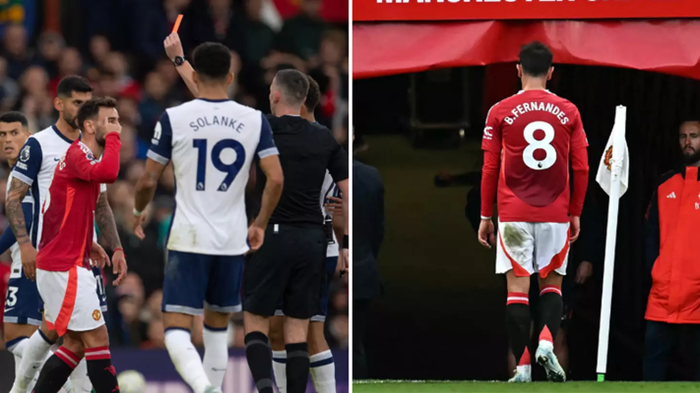Premier League make final decision on Bruno Fernandes ban after Man Utd star sent off vs Tottenham
