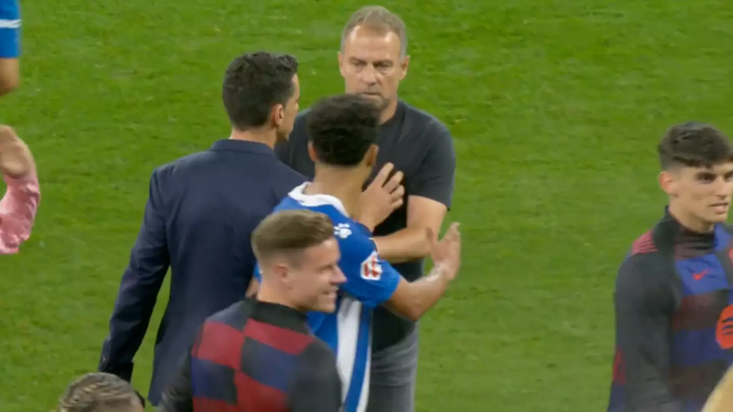 Hansi Flick completely lost it with his Barcelona players moments after they secured La Liga title
