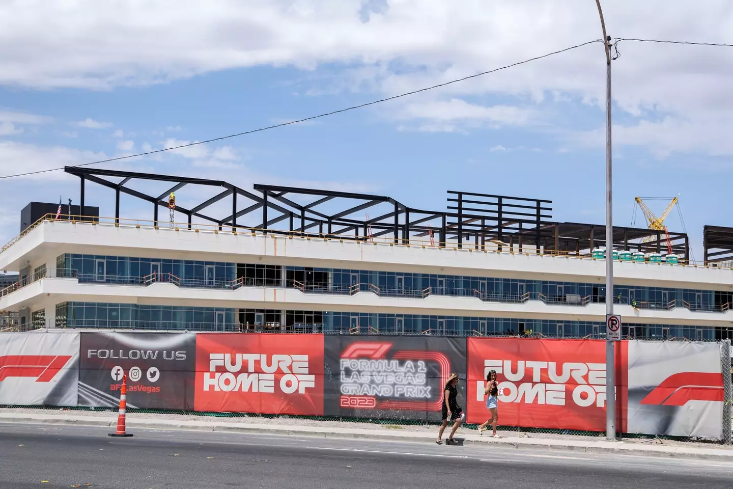 Construction of the Formula 1 track in Las Vegas is under way. (