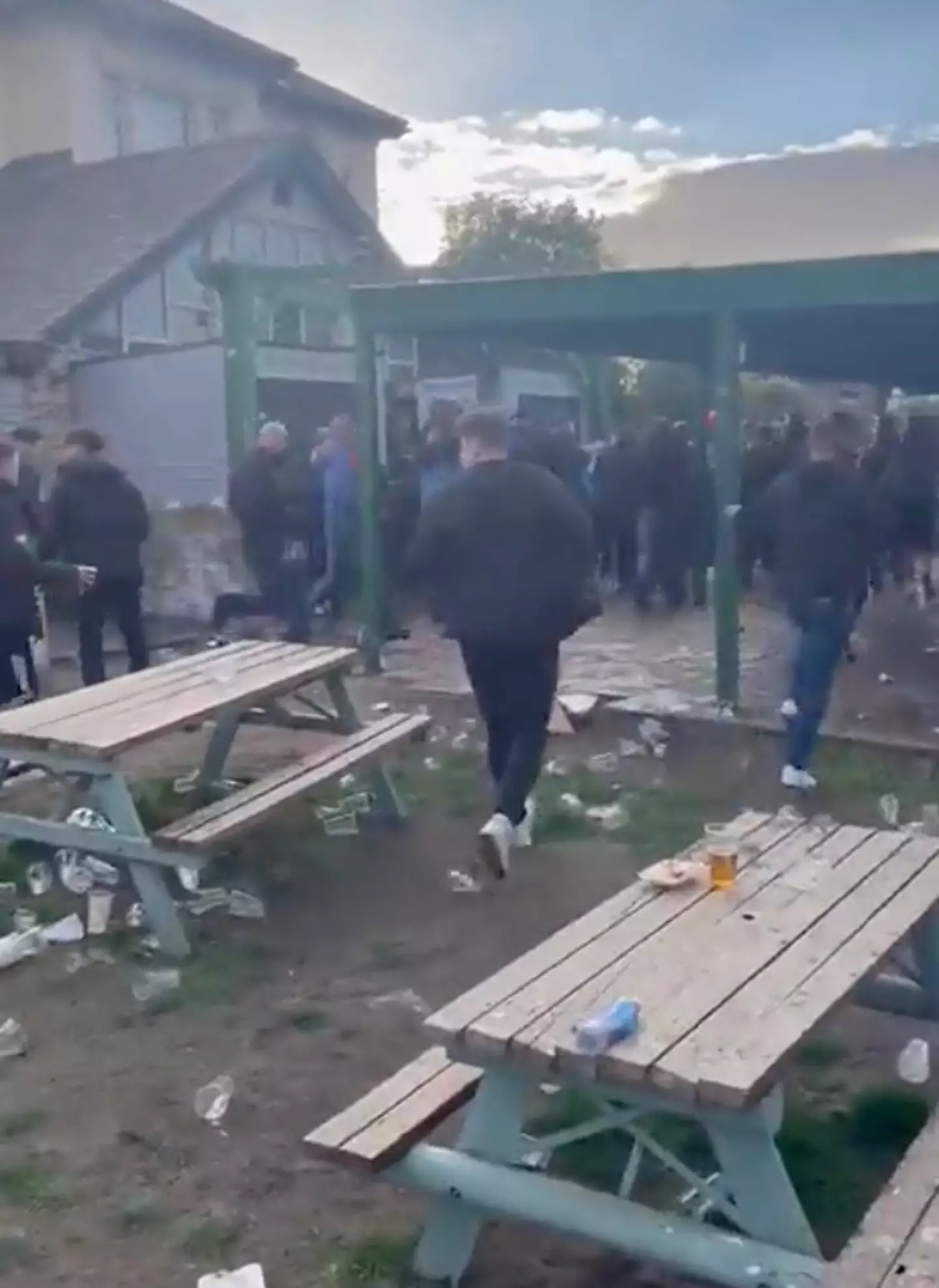 The violence occurred at the the Greenman Pub and Hotel in Wembley (Image: Twitter/carefreeblues97)