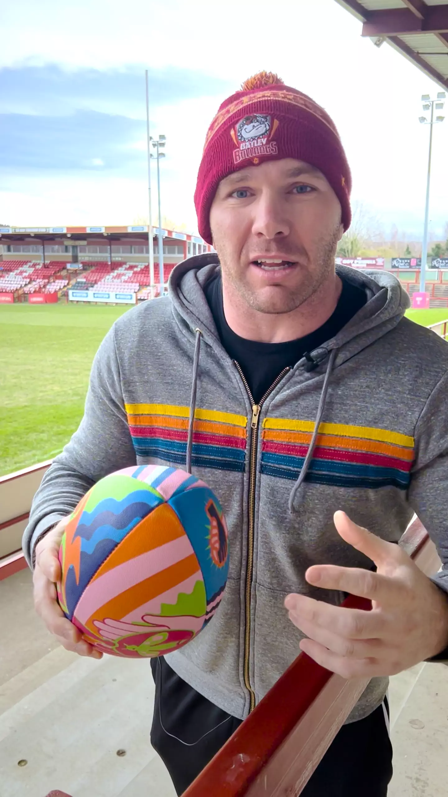 Keegan Hirst with the VoltarolNaturals Unity Ball