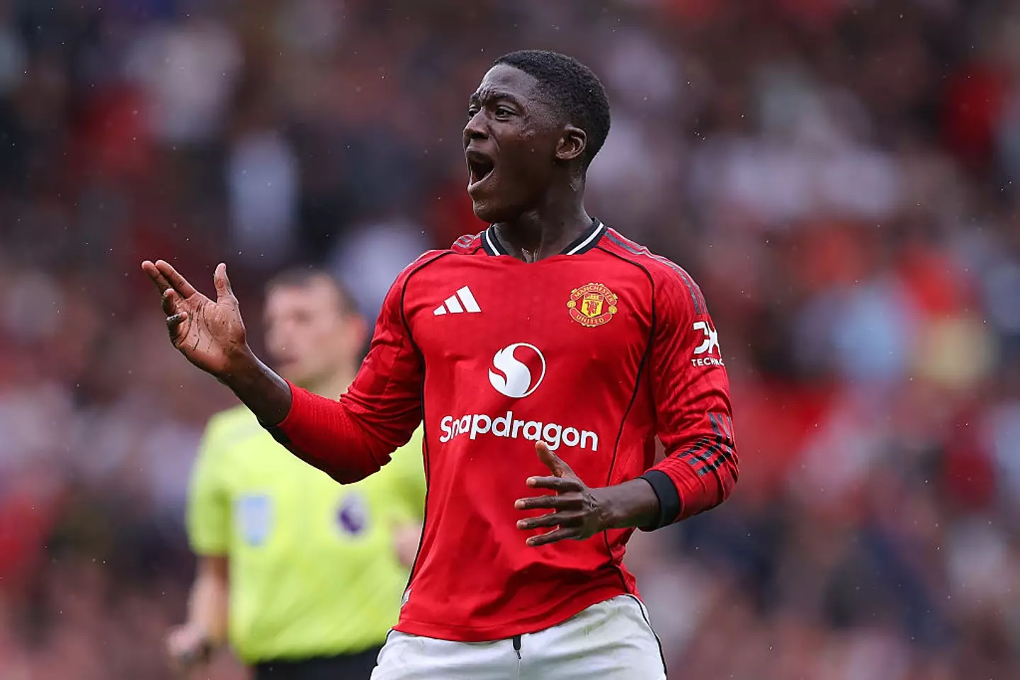 Kobbie Mainoo in action for Manchester United (Credit:Getty)