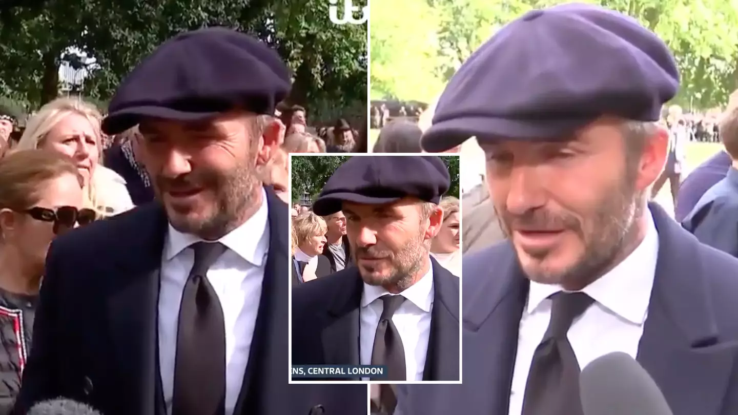 David Beckham has waited 12 hours to see the Queen lying in state