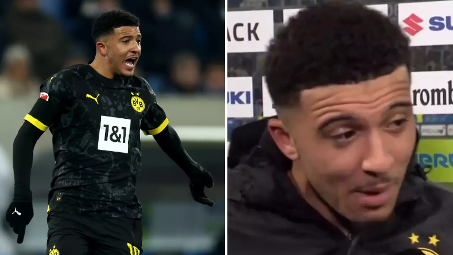 Jadon Sancho says he’s got ‘personal goals’ he doesn’t want to reveal in post-match interview