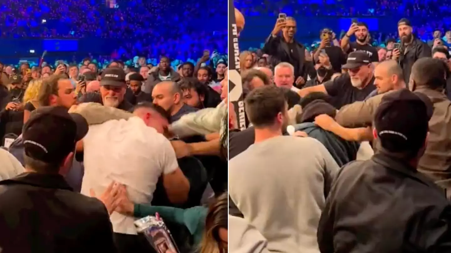 Tommy Fury causes chaos in huge ringside brawl before KSI fight