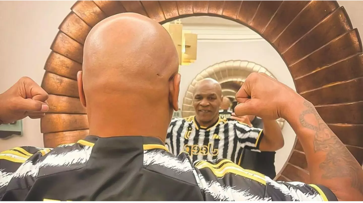 Mike Tyson switches football allegiance again after being pictured in Juventus shirt