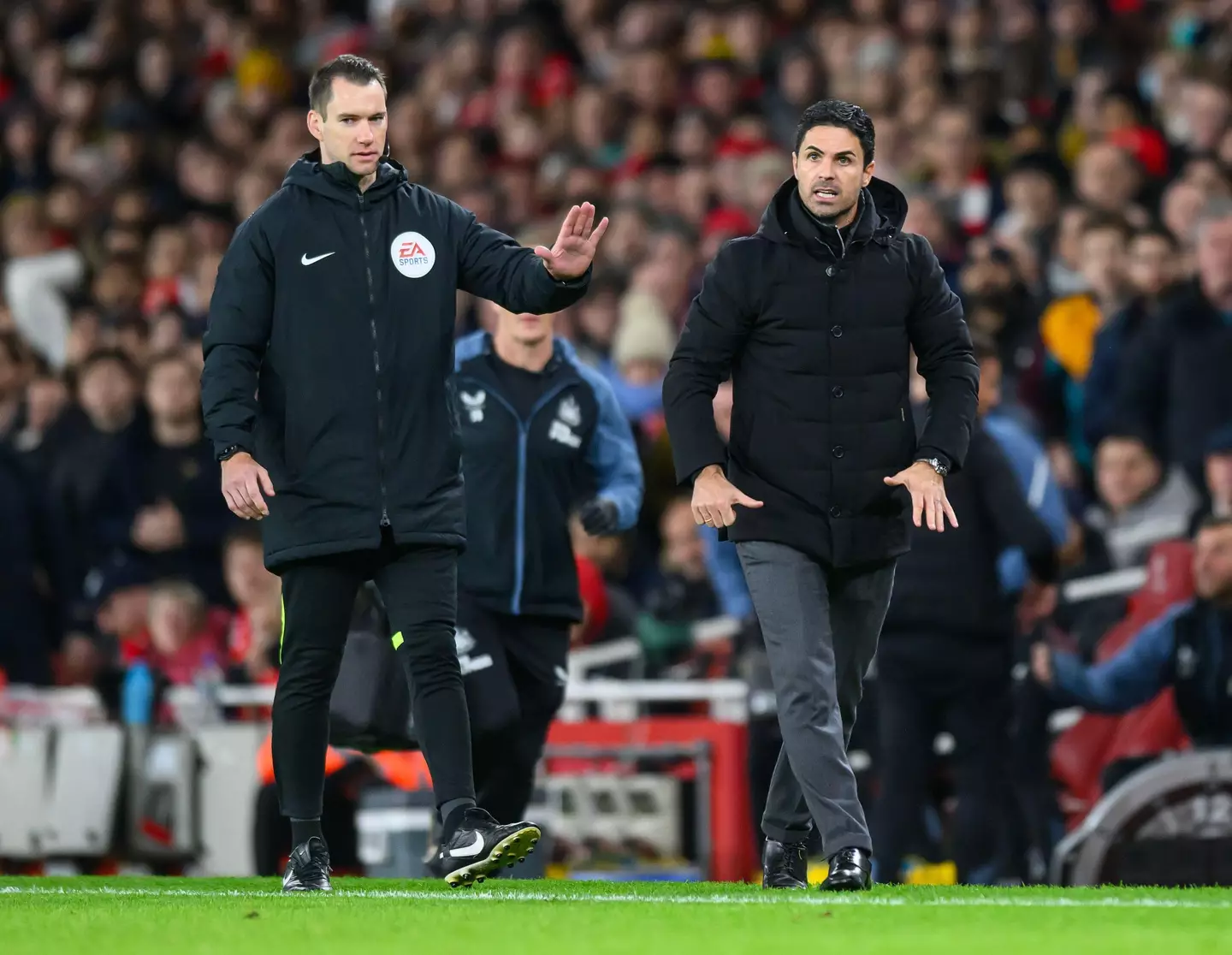 Arteta wasn't happy with the officials either. Image: Alamy