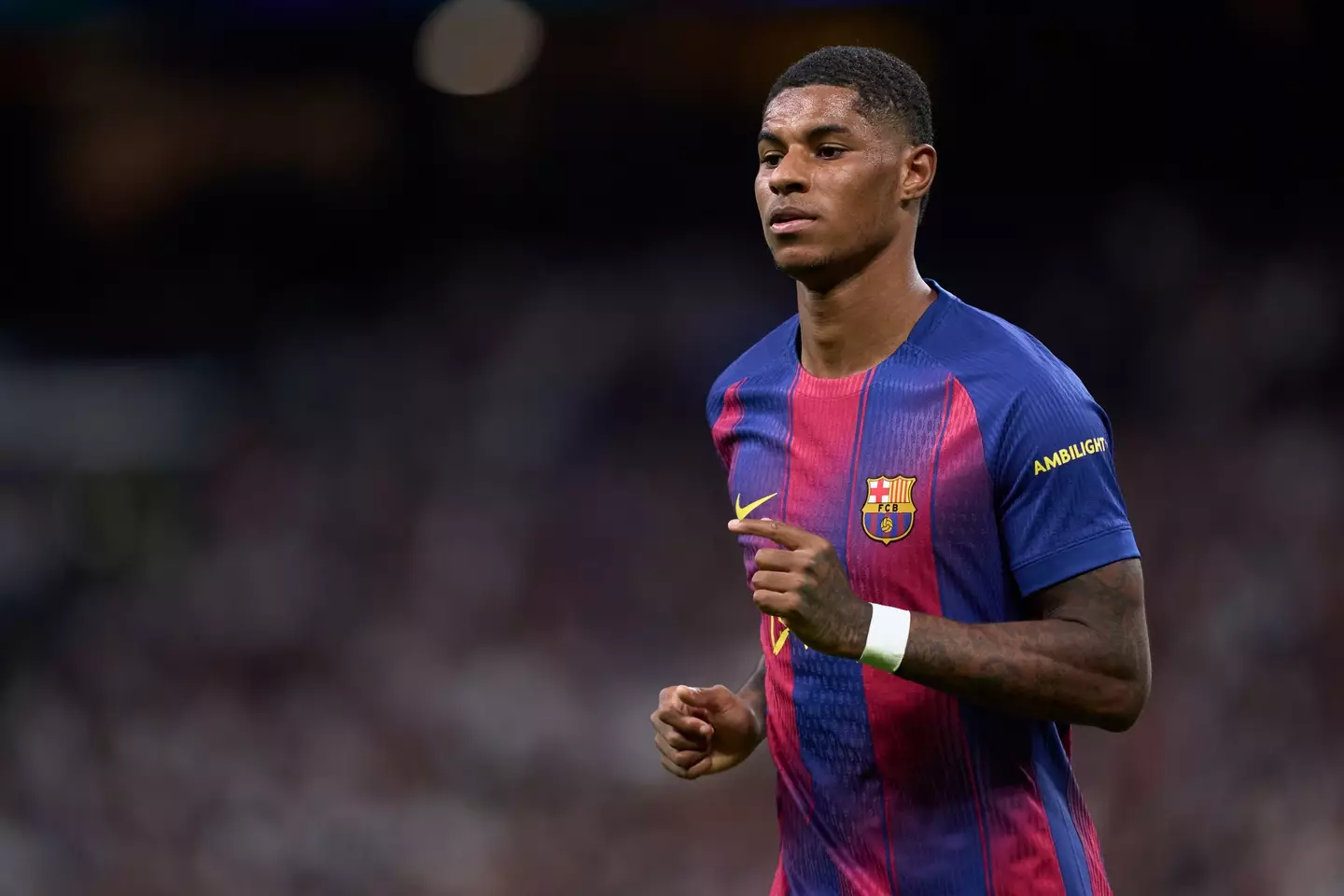 Marcus Rashford in action for Barcelona. Image: Getty