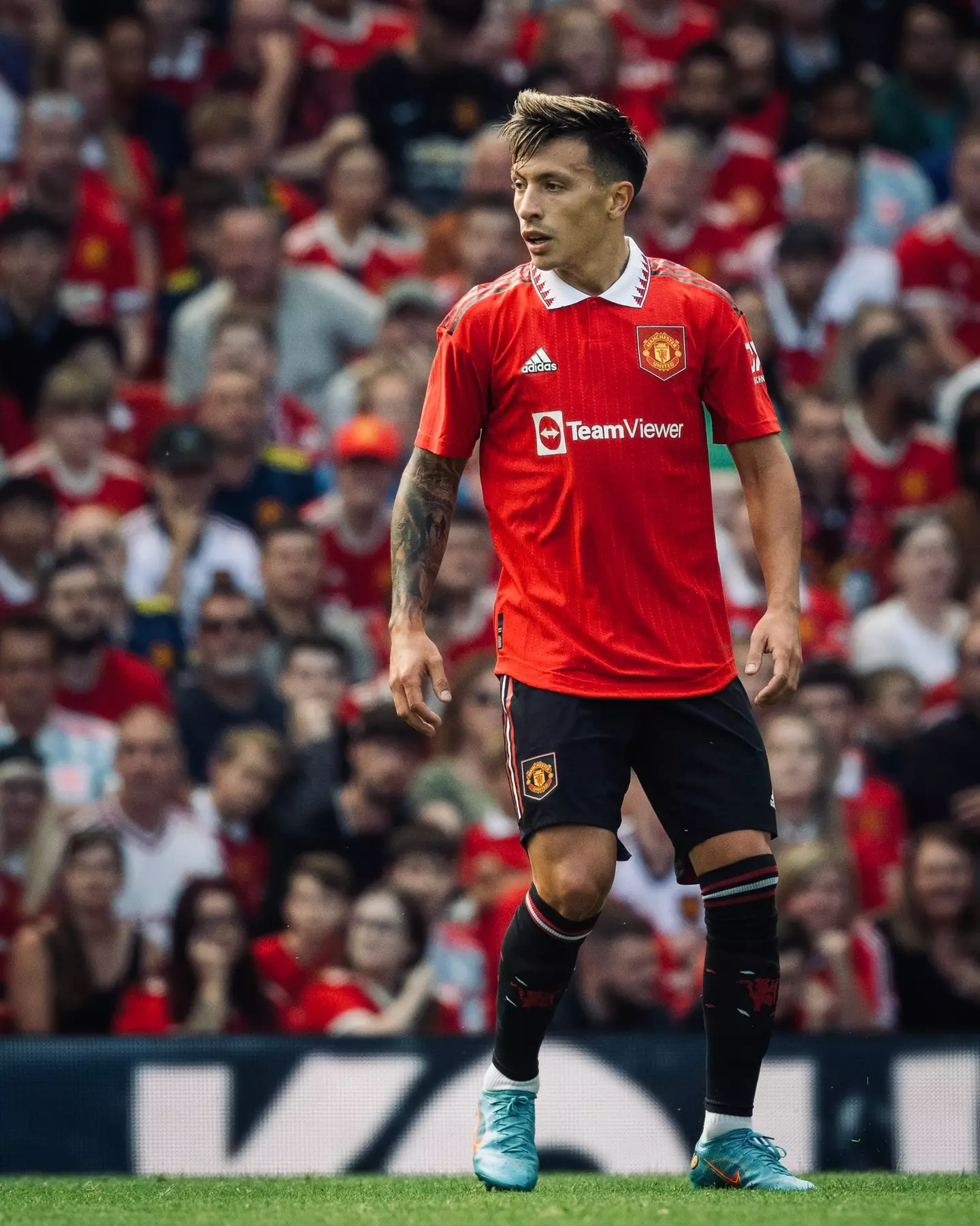 Lisandro Martinez at Old Trafford in pre-season. (Man Utd)