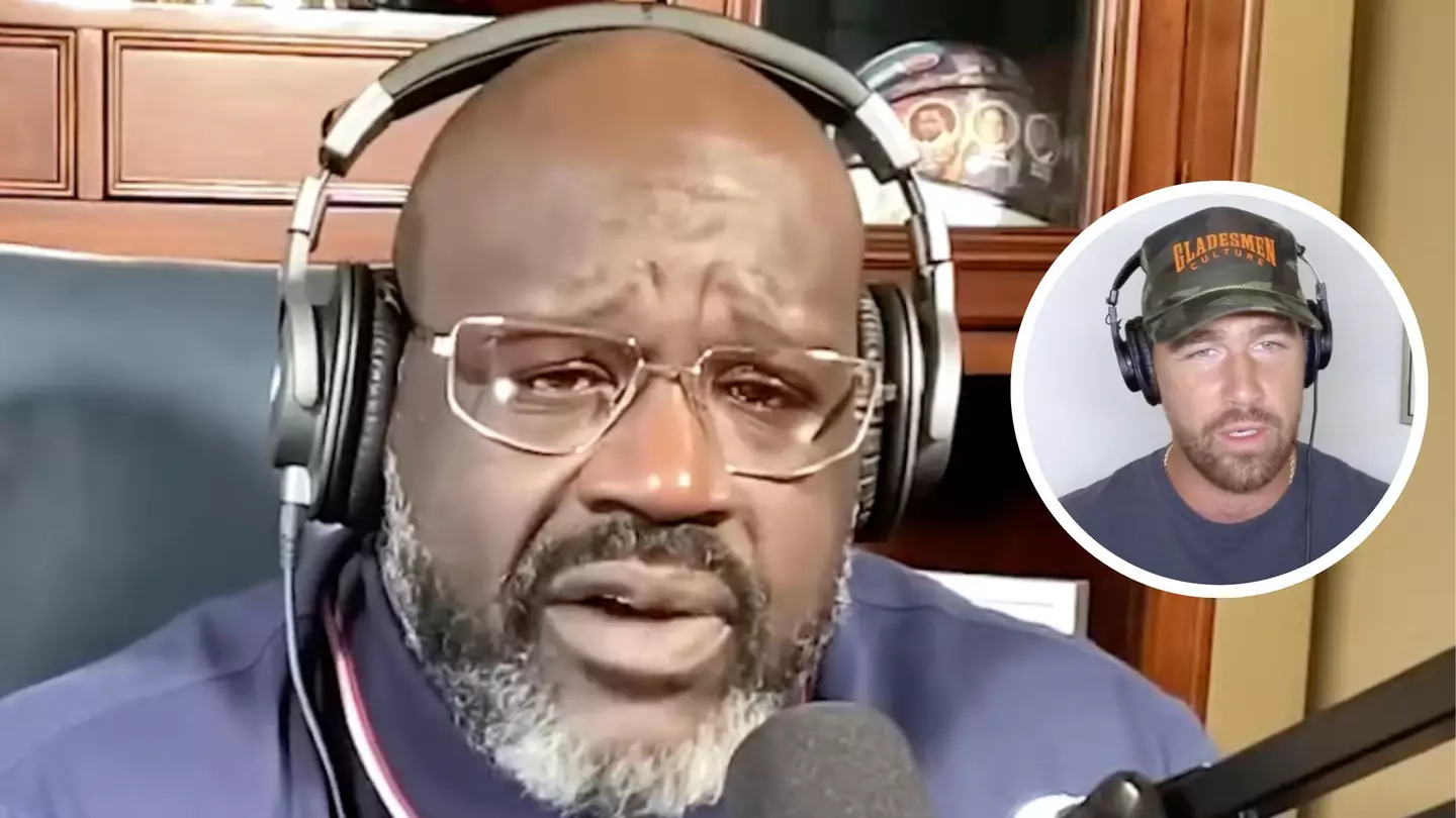 Shaq stuns Travis Kelce with risqué comment about Taylor Swift during podcast appearance