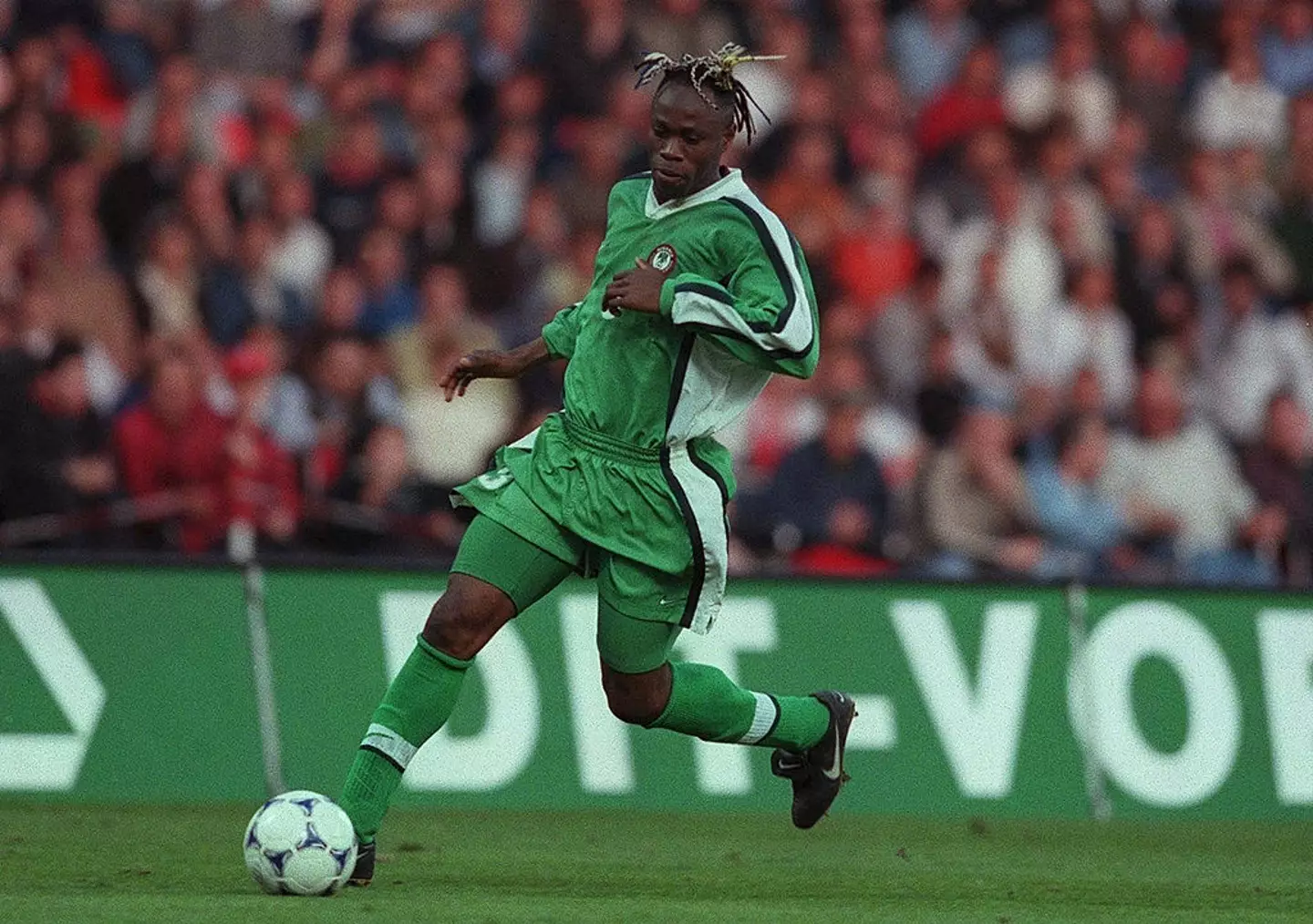 Taribo West in action for Nigeria against 1998 (Image: Getty)