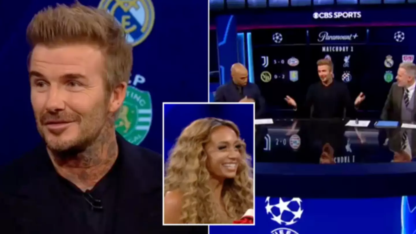 David Beckham gives entire CBS Sports team a gift but one member of the panel got something even more special than the rest