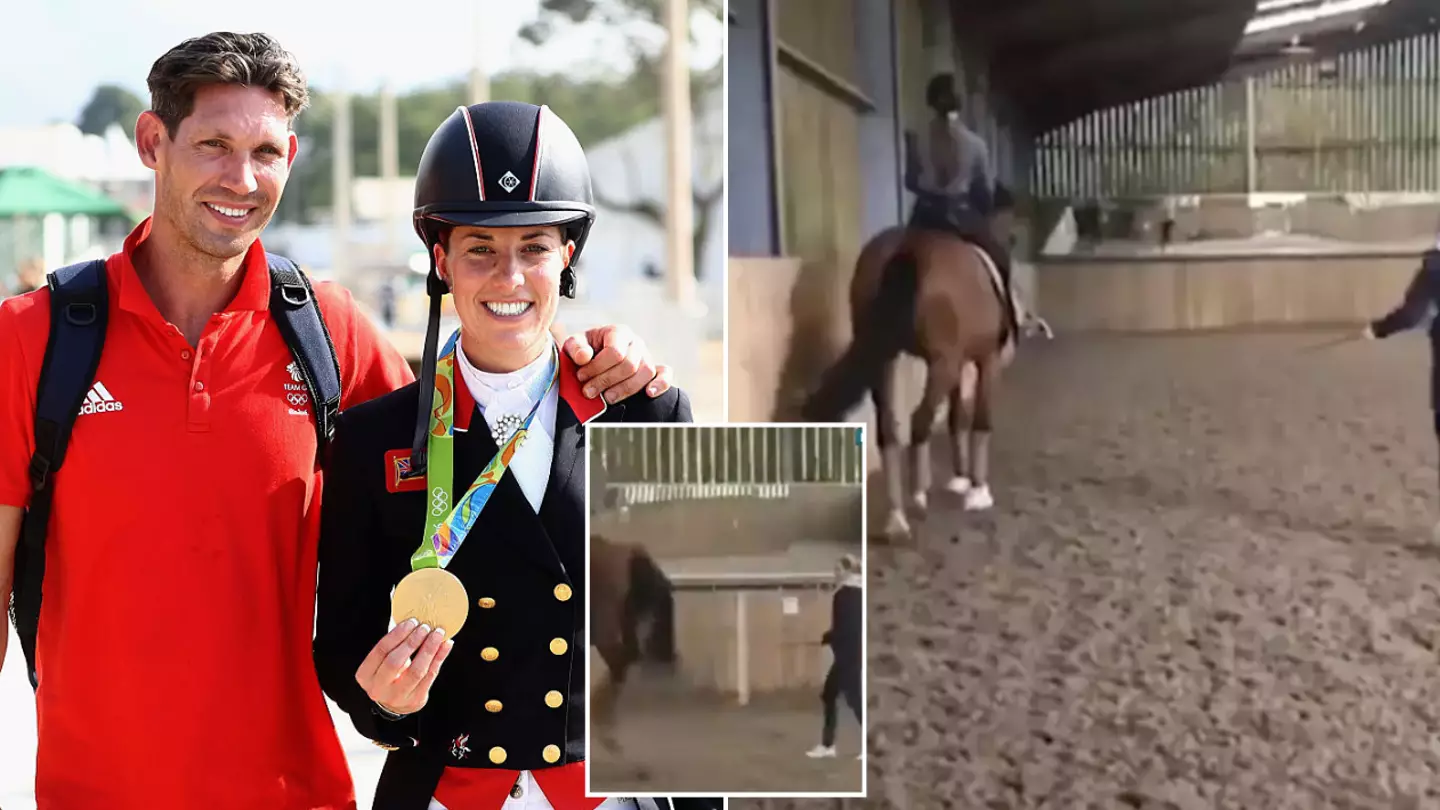 Banned Team GB Olympian's fiancé speaks out on how shameful video of her whipping horse got out and was shared