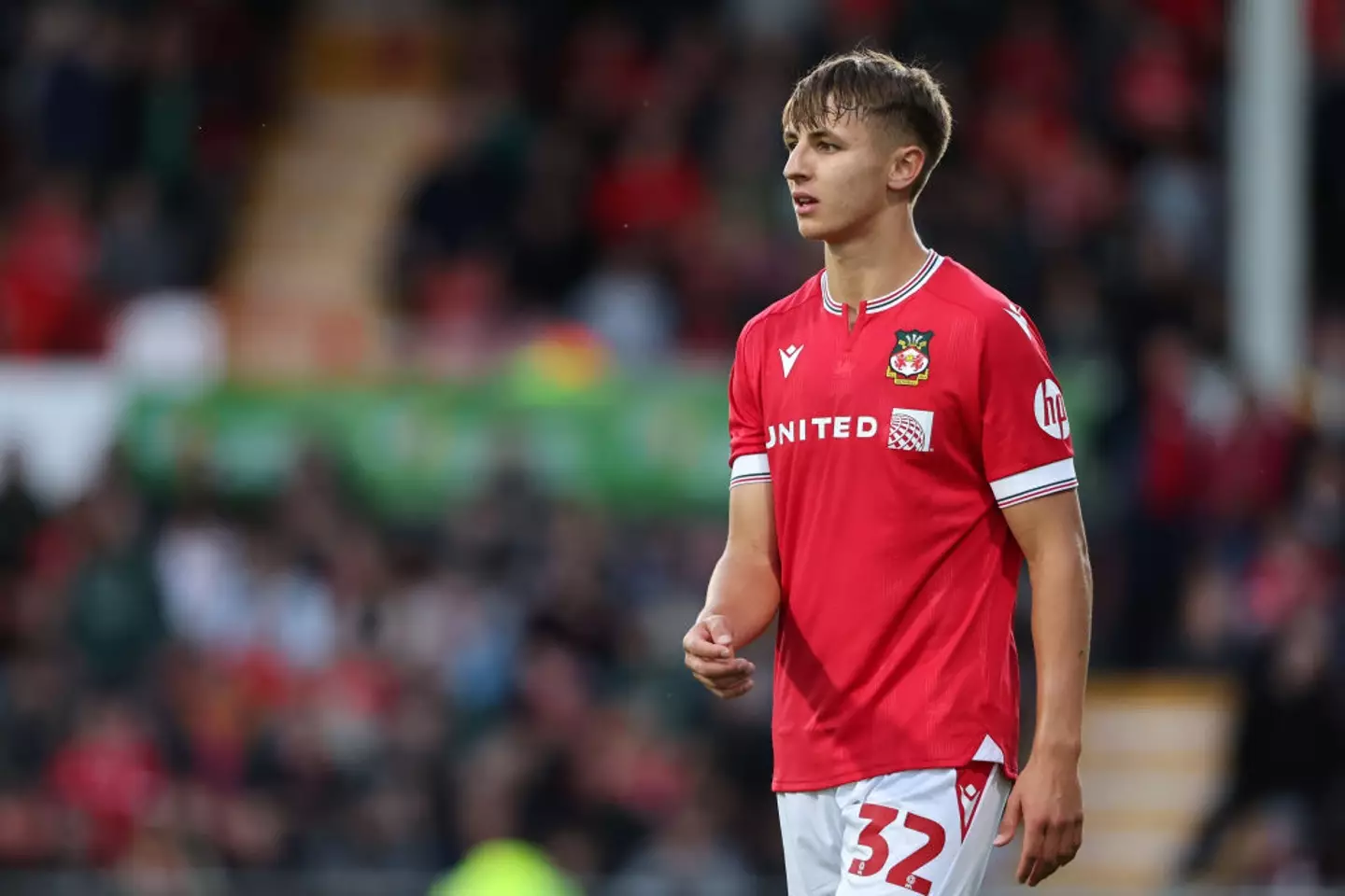 Wrexham defender Max Cleworth pictured (