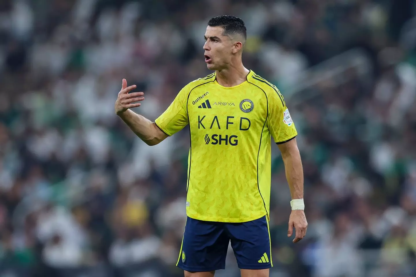 Cristiano Ronaldo for Al-Nassr in January (credit: getty)